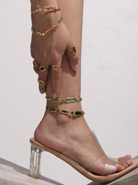 Pulsera de Tobillo Dorada 18k Lujo Playa - Joyería Elegante para Pie - Image 37