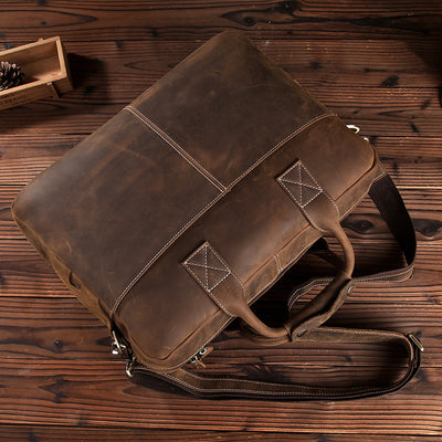 Bolso de Cuero Crazy Horse para Hombre - Estilo Vintage - Image 13