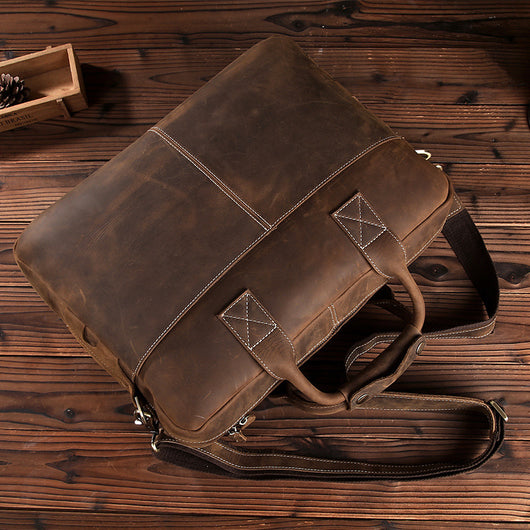 Bolso de Cuero Crazy Horse para Hombre - Estilo Vintage - Image 13