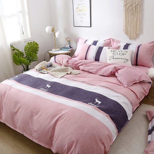 Juego de Sábanas de Algodón Puro Cepillado - 4 Piezas - Image 24