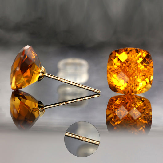 Aretes Cuadrados de Cristal y Oro - Elegancia Minimalista - Image 11