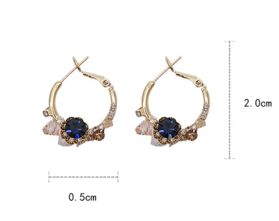 Aretes de Flor Verde con Baño de Oro y Aguja de Plata 925 - Image 6