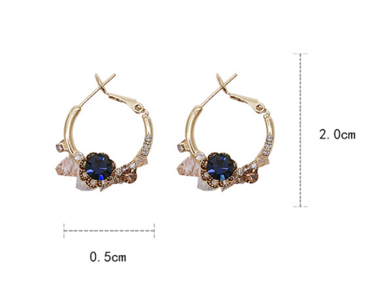Aretes de Flor Verde con Baño de Oro y Aguja de Plata 925 - Image 6