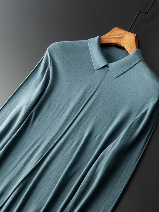 Cardigan Ajustado para Hombre con Solapa - Suéter Base Primavera Otoño - Image 2