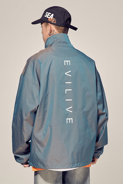Chaqueta Reflectante para Hombre con Cuello Tipo Mao - Primavera - Image 7