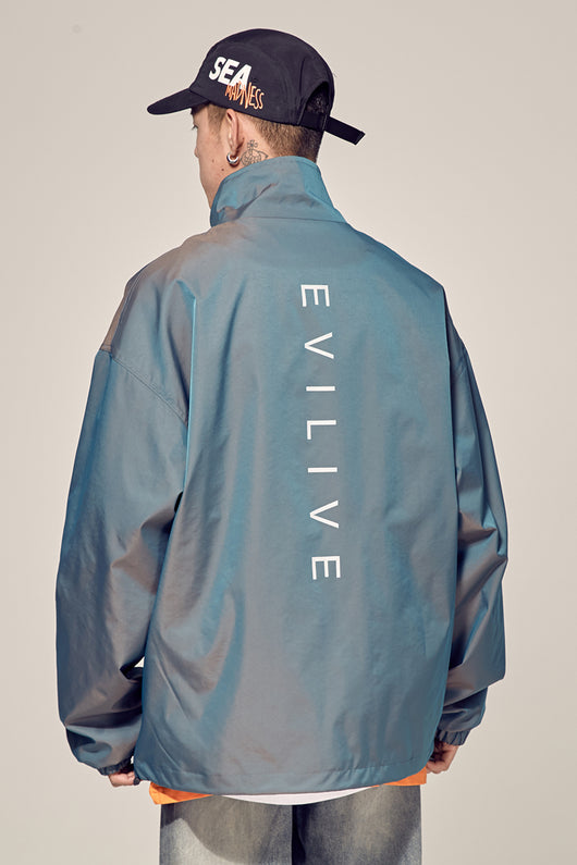Chaqueta Reflectante para Hombre con Cuello Tipo Mao - Primavera - Image 7