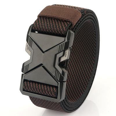 Cinturón Elástico Tejido para Hombre - Diseño Minimalista con Hebilla de Aleación - Image 5