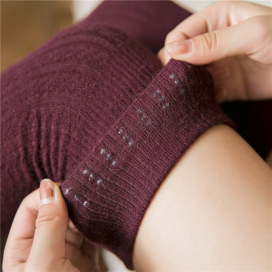 Calcetines hasta la rodilla de lana y terciopelo - Image 3