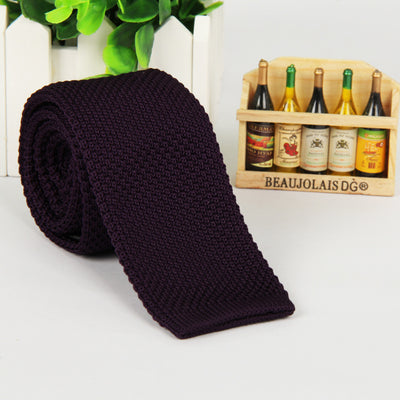 Corbata Tejida Unicolor para Hombre - Image 19