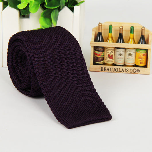 Corbata Tejida Unicolor para Hombre - Image 19