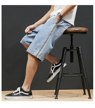Shorts de Mezclilla Talla Grande con Cintura Elástica Ajustable - Image 11