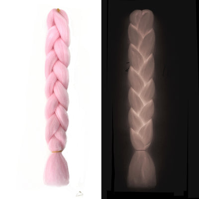 Peluca de Trenzas Grandes con Fibra Química Fluorescente Luminosa - Image 7