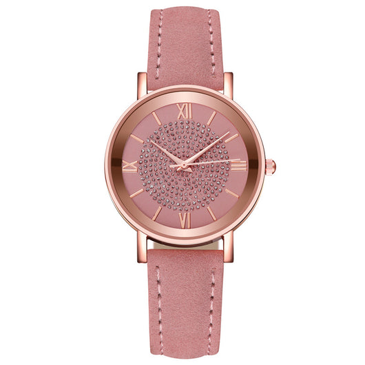 Reloj de Cuarzo para Mujer con Patrón Solar y Escala Romana - Image 7