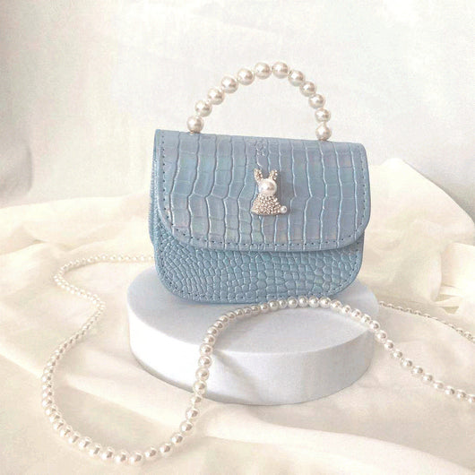 Bolsa Infantil Conejo con Strass y Perlas - Portátil y Ajustable - Image 12