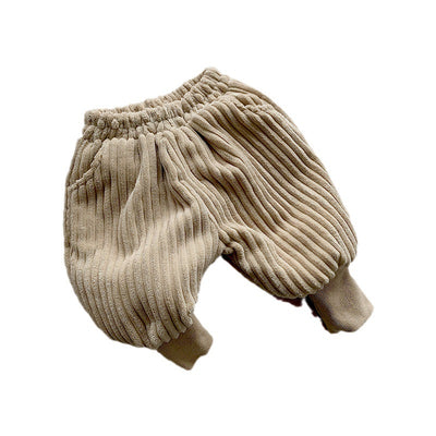 Pantalones Invierno Niños y Niñas Coreanos Acolchados a Rayas - Image 5