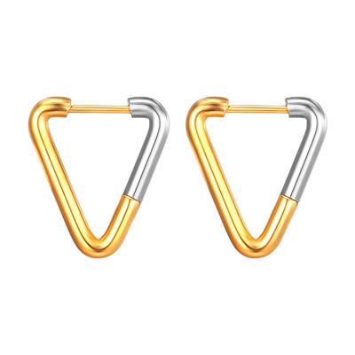 Aretes Dorados Degradados en Acero Titanio - Diseño Exclusivo Hipoalergénico - Image 5