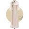 Vestido Cheongsam Disco con Bordado Floral Durazno y Beige