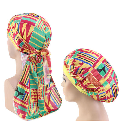 Capa Larga de Seda Estampada Africana - Image 32