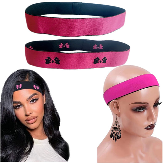 Banda Ajustable para Peluca Rojo Rosa con Velcro Antideslizante