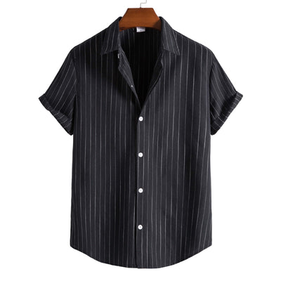 Camisa Casual a Rayas de Manga Corta - Image 2