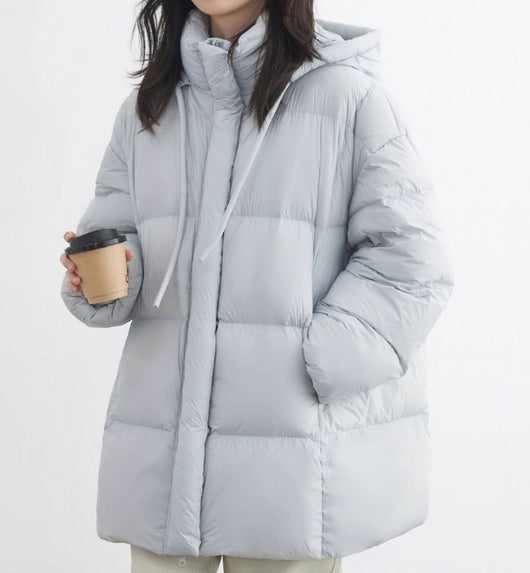 Chaqueta Impermeable con Capucha y Relleno de Plumón de Pato Blanco - Image 8
