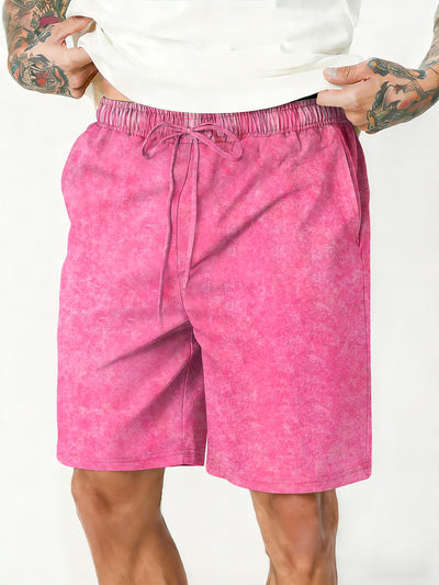 Shorts Casuales Relajados Desteñidos para Hombre - Image 17