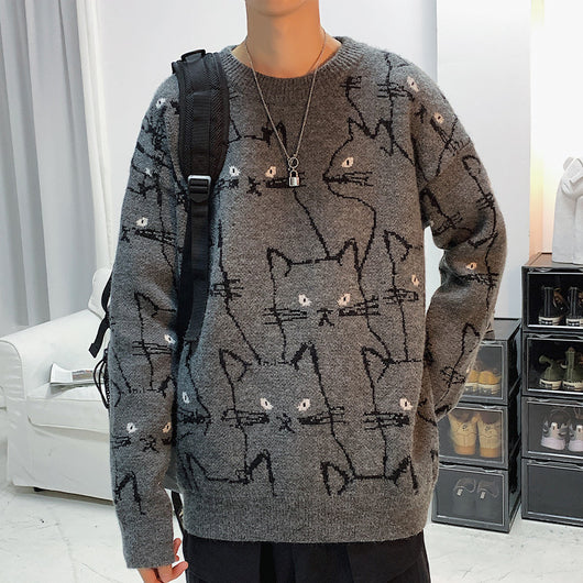 Suéter Suelto Hombre Estilo Hong Kong - Pullover Cómodo para Capas - Image 7