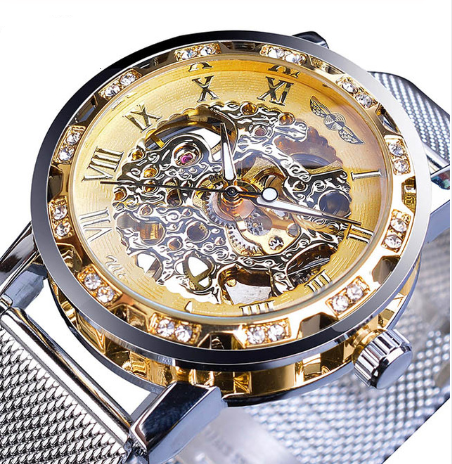 Reloj Mecánico Automático WINNER con Diamante Hueco para Hombre - Image 3
