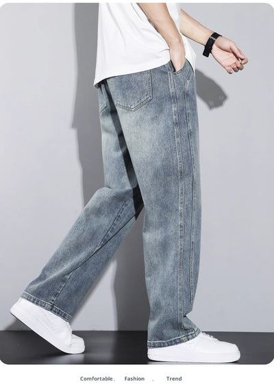 Pantalones Casuales Hombre Cintura Elástica Estilo Retro Americano - Image 20
