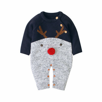 Pijama navideño unisex con estampado de reno para niños y niñas - Image 7
