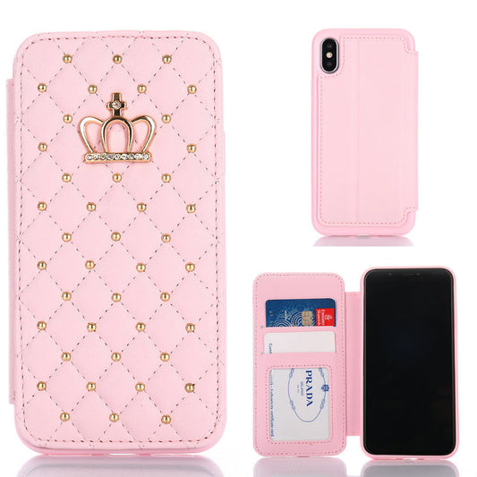 Funda de Cuero Crown Card para Samsung - Protección Premium con Cartera
