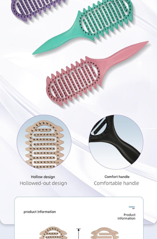 Peine Rizador Definidor de Rizos para Cabello Húmedo y Seco con Masaje Hueco - Image 10
