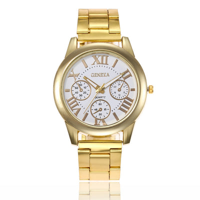 Reloj de Cuarzo con Correa de Acero Inoxidable