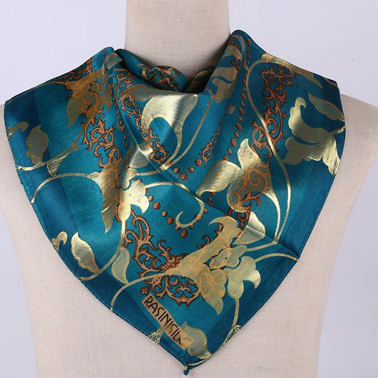Pañuelo de Seda Estampado Jacquard para Mujer - Cobertura Elegante - Image 16