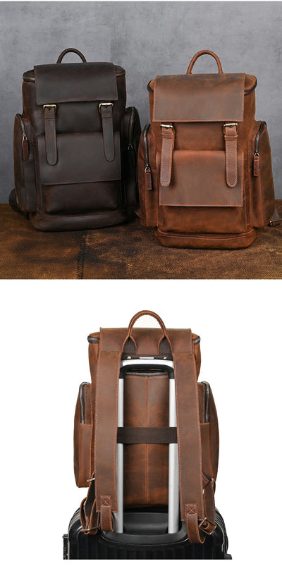 Mochila de Cuero Crazy Horse para Hombre - Piel de Res Premium - Image 13