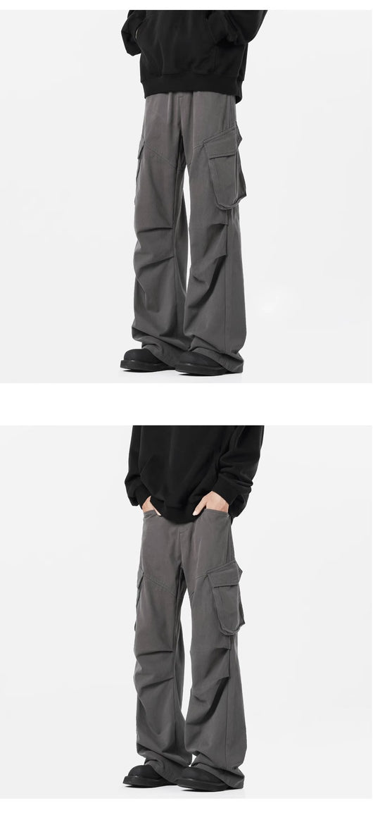 Pantalones Rectos Casuales Retro - Estilo Urbano Moderno para Hombre - Image 7
