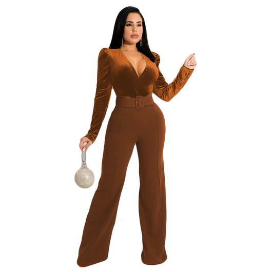 Jumpsuit Elegante con Escote V y Cordones - Diseño Moderno para Mujer - Image 6