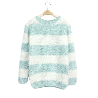Suéter Suelto para Mujer Cuello Redondo Pullover Base - Image 10