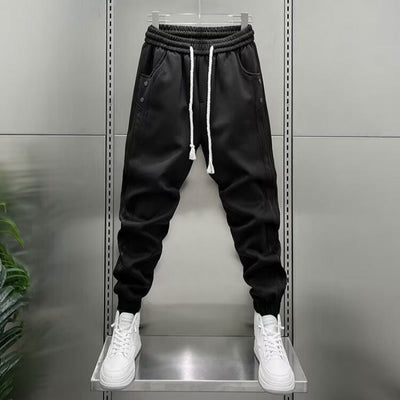 Pantalones Casuales Hombre Primavera-Verano con Rayas Verticales y Cintura Elástica - Image 7