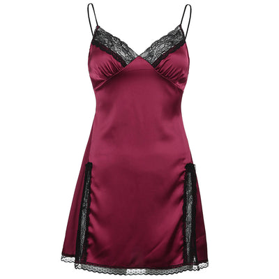 Vestido Mini de Satén Y2K con Encaje - Estilo Aesthetic Retro