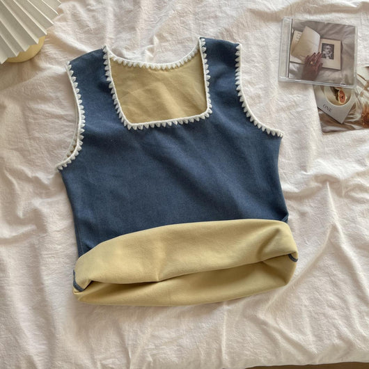 Chaleco Halter con Cuello Cuadrado en Terciopelo para Mujer - Image 9