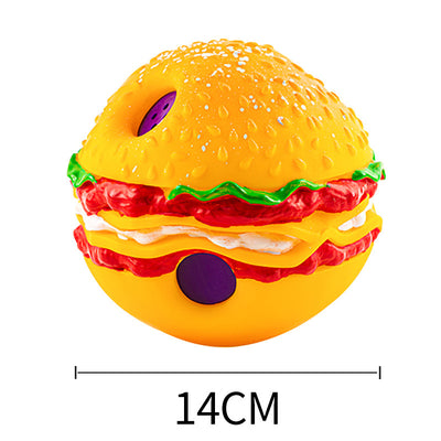 Yellow and green textured dog toy ball with food leakage holes, measuring 10cm in diameter. - Image 11