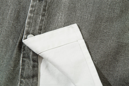 Camisa Vaquera Desgastada de Estilo Industrial para Hombre - Image 12