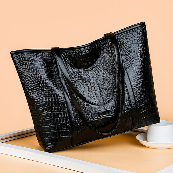 Bolso de Cuero Vintage de Gran Capacidad para Mujer