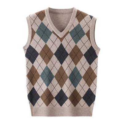 Chaleco de Punto sin Mangas V-neck para Hombre - Otoño e Invierno - Image 5
