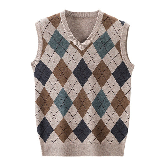 Chaleco de Punto sin Mangas V-neck para Hombre - Otoño e Invierno - Image 5
