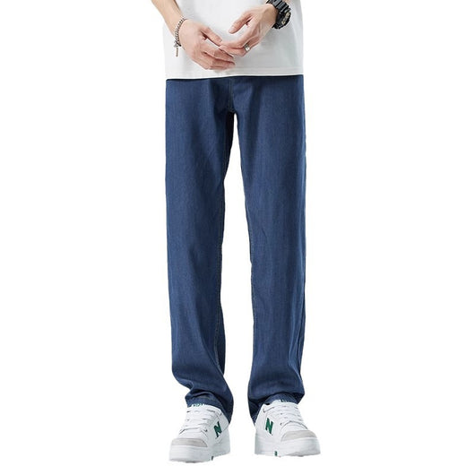 Jeans Rectos Holgados en Seda de Hielo para Hombre - Image 5