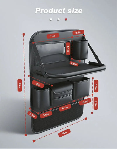 Organizador de Asiento Trasero Auto con Bandeja Plegable y Soporte para Tablet - Image 8