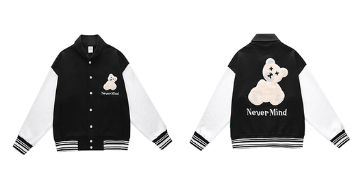Chaqueta Béisbol Bordada Suelta para Parejas - Image 11