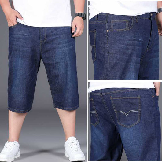 Jeans Cropped Holgados Talla Grande para Hombre - Image 5